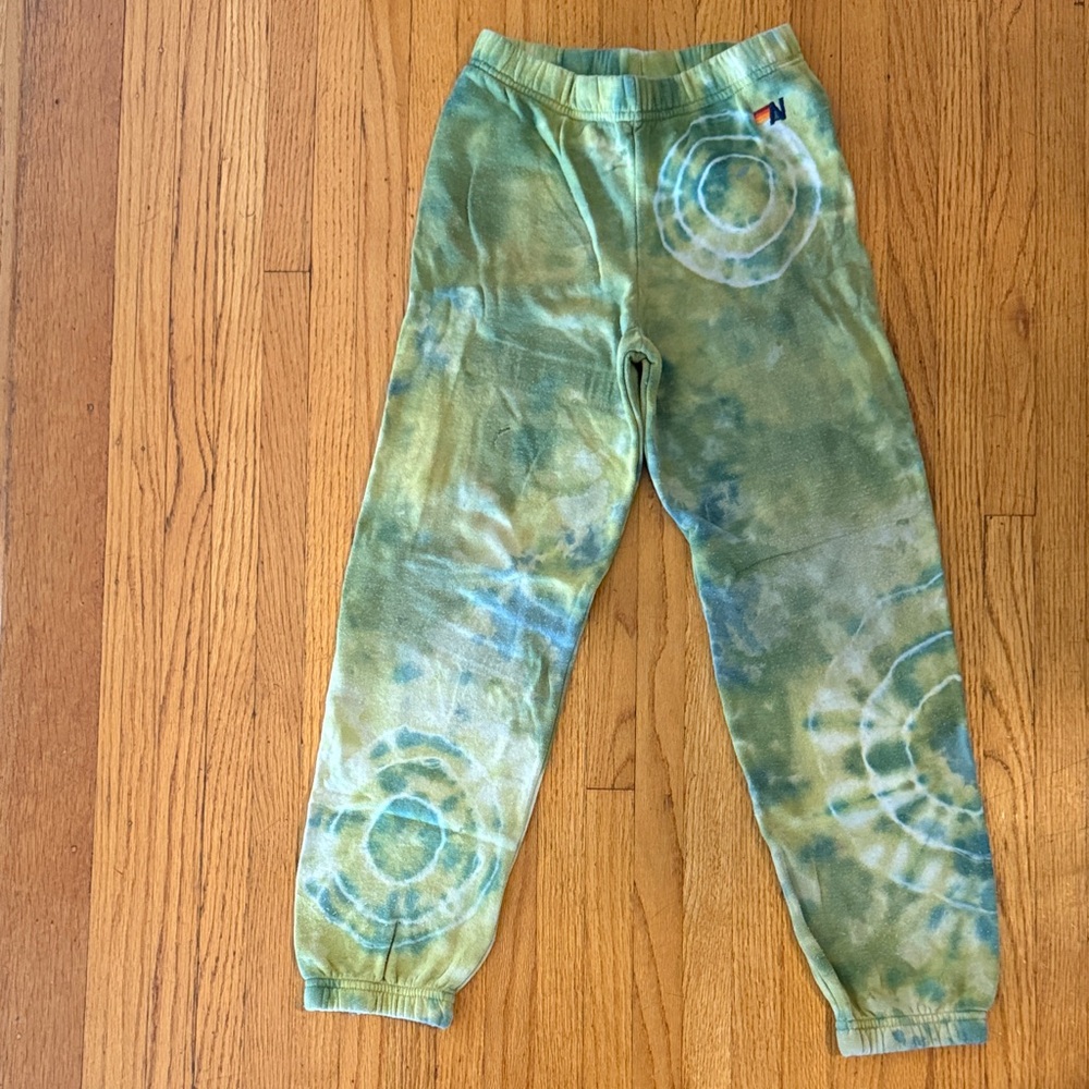Aviator Nation Kids Tie-Dye Green Sweatpants